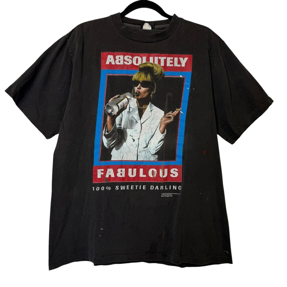Vintage Absolutely Fabulous Tv Show 100% Sweetie Darling T- Shirt 1995 XL